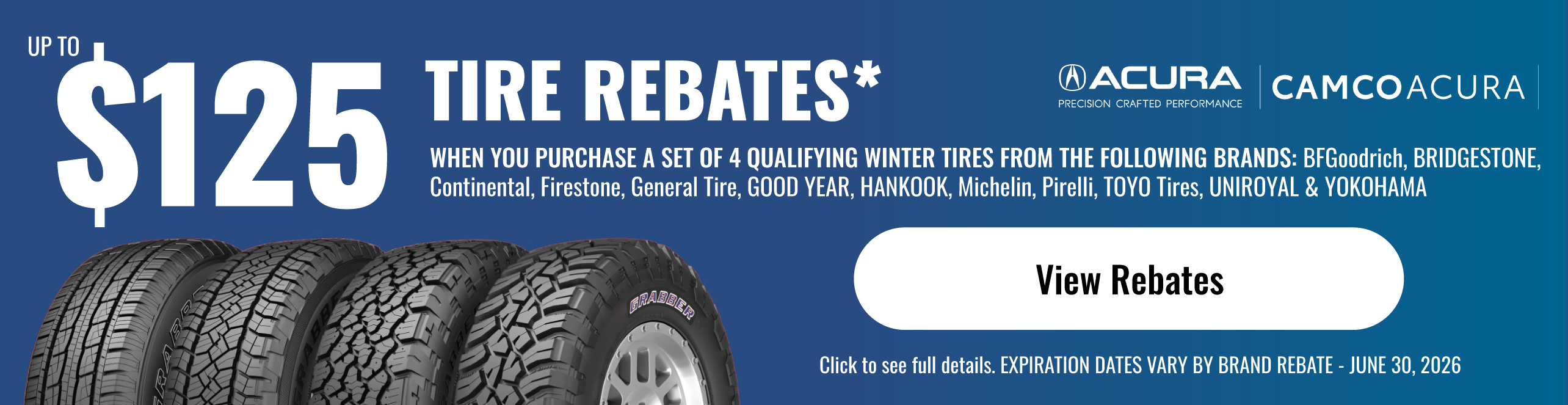 Spring Tire Rebates 2026