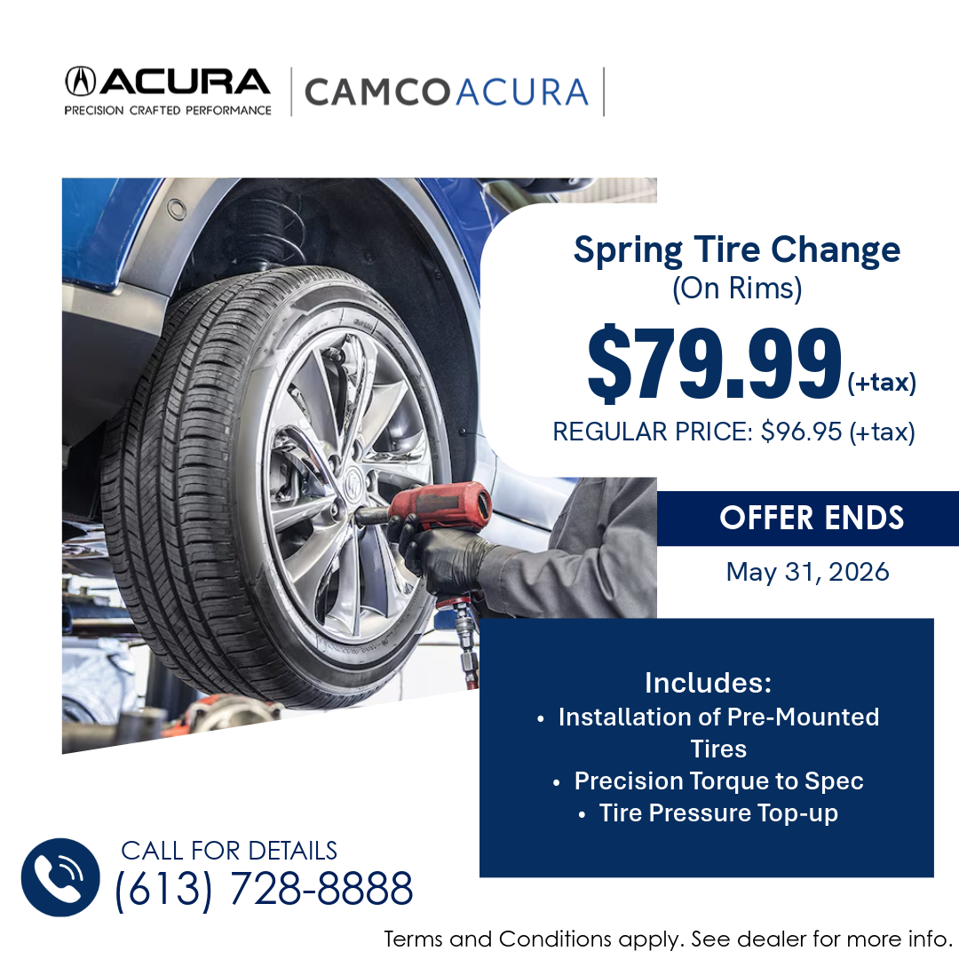 Spring Tire Change (On Rims) – $79.99